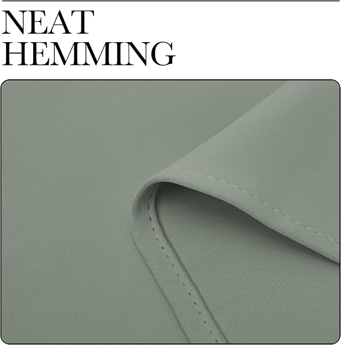 NICETOWN Greyish Green Blackout Curtains 102" Long for Office, 55" Wide, 2 Pieces, Dining Room, Guest Room, Sound Reducing Heat and Cold Block Curtain Panels for Modern Room Decorative