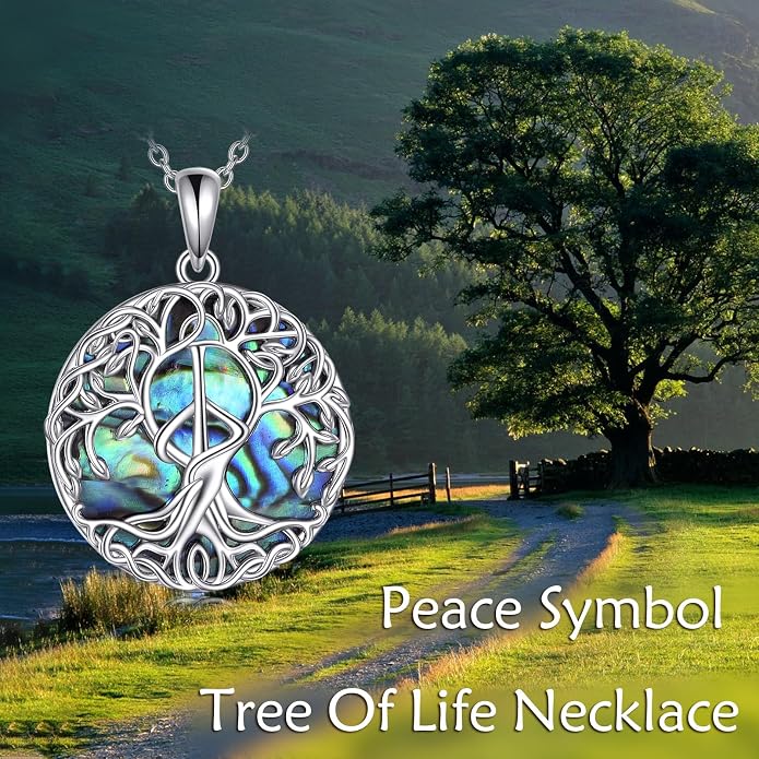 YFN Tree of Life Necklace Sterling Silver Celtic Knot Tree Pendant Jewelry Gifts for Women Men