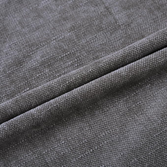 Set of 4 Soft Textured Decorative Throw Pillow Covers 20x20 Inch Cozy Farmhouse Cushion Cover Square Accent Pillow Cases for Bed Couch Sofa Living Room, Grey