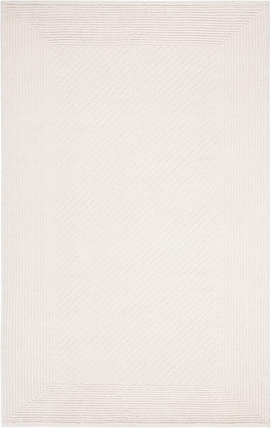 SAFAVIEH Natura Area Rug 6x8, Wool Knotted Ivory NAT450A