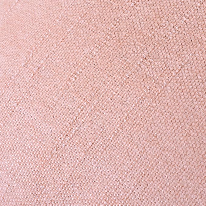 Set of 4 Soft Textured Decorative Throw Pillow Covers 18x18 Inch Cozy Farmhouse Cushion Cover Square Accent Pillow Cases for Bed Couch Sofa Living Room, Light Pink