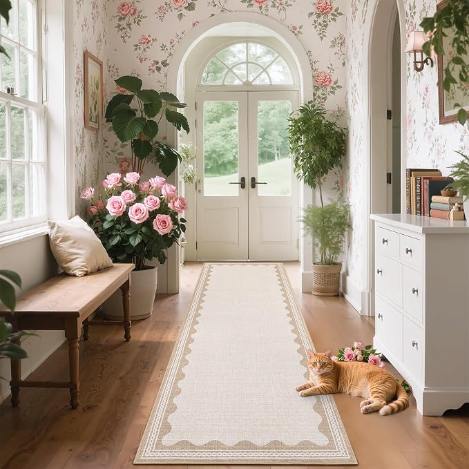 GarveeHome Scalloped Rug