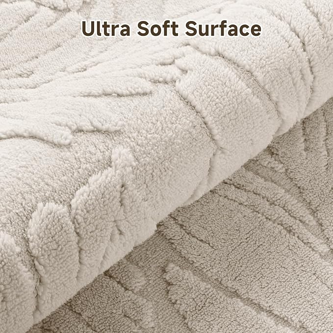 Pauwer Area Rugs for Living Room 6x9, Machine Washable Non Slip Rug, Beige | Neutral Boho Modern, Soft Fluffy Indoor Floor Carpet, For Bedroom Dining Room Nursery Kids Room Dorm