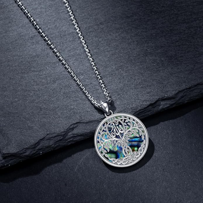 S925 Sterling Silver Poseidon Trident/Peace Sign/Coexist Peace Symbol/Pirate/Arrowhead/Flower of Life/Thor's Hammer Jewelry Necklace Gifts for Women Men