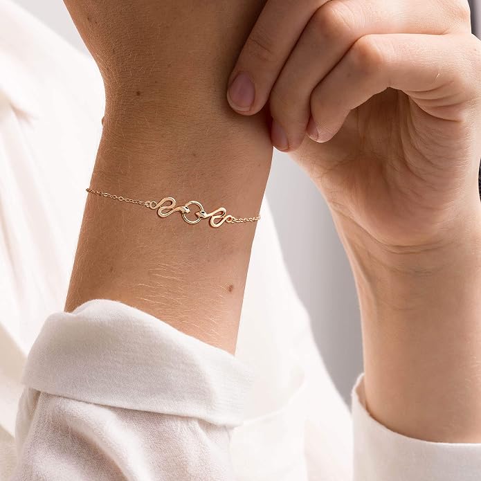 LOYATA Gold Bracelet Gold 14K Gold Filled Dainty Chain Simple Jewelry Gift for Women