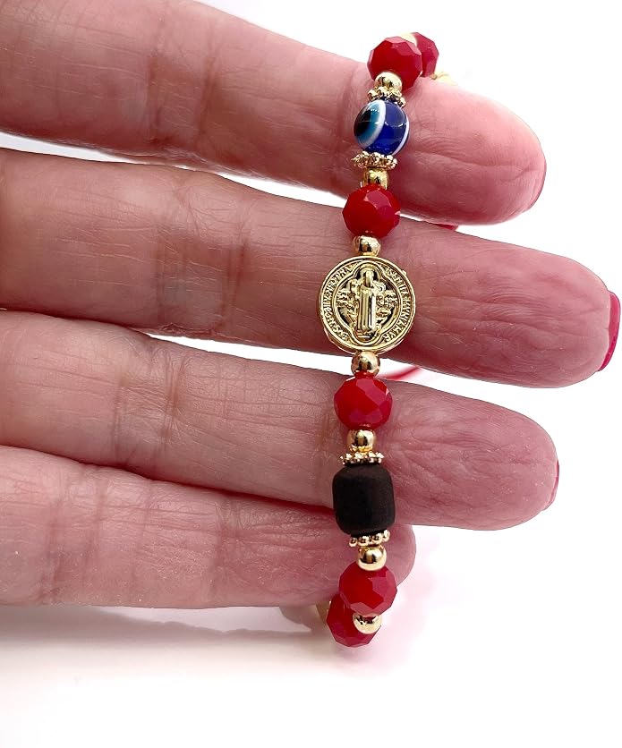 SIFRIMANIA Positive Energy Evil Eye Talisman Genuine Azabache Red Adjustable Protection Bracelet for Women