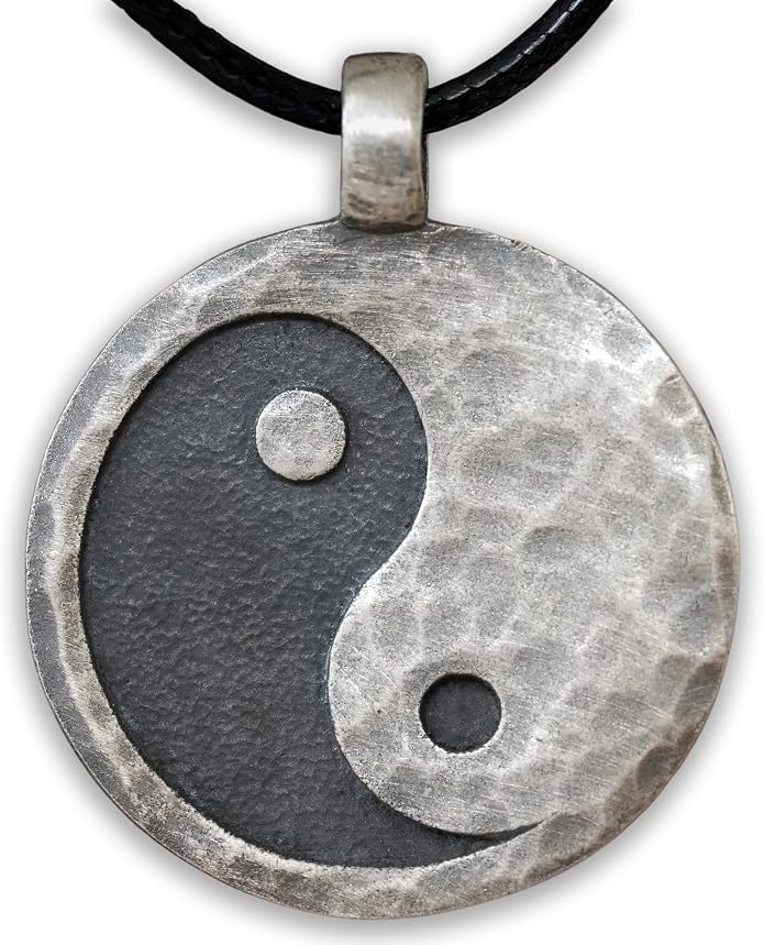 Yin Yang Necklace For Men Ancient Looking High Quality Pendant Jewelry - Yin Yang Gifts - Viking Jewelry for Men