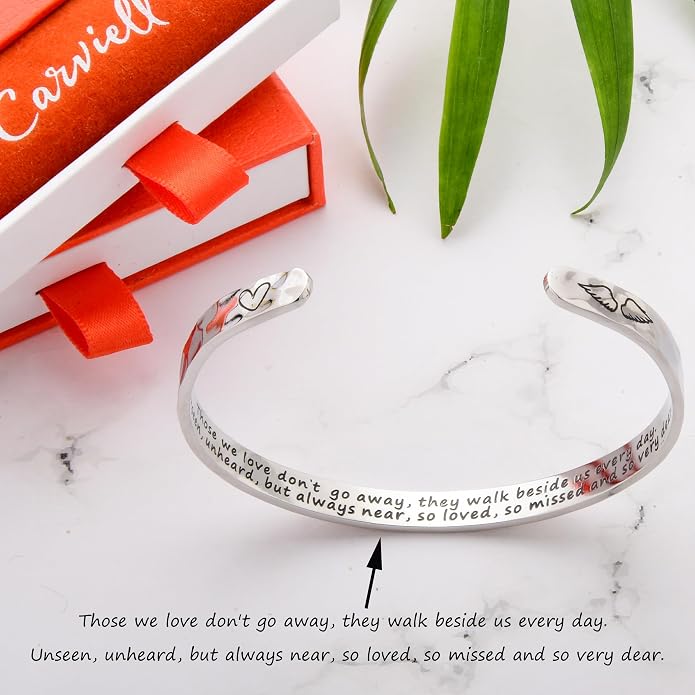 Carviell Bracelet - Gifts for Women – Inspirational, Friendship, Love, Mom, Daughter, Sister, Christian, Graduation, Memorial & Wedding Gifts – 100+ Phrases – Stainless Steel, Gift-Ready