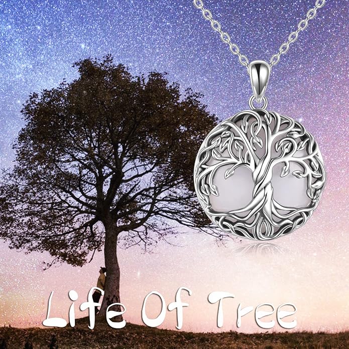 WINNICACA Tree of Life Gifts for Women 925 Sterling Silver Tree of Life Celtic Pendant Necklace Family Irish Jewelry Gifts for Women Wife Girlfriend Anniversary Birthday Gift