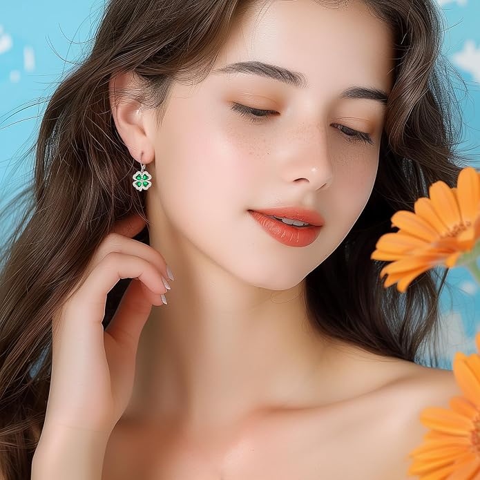 Tree of Life/Cat/Turtle/Butterfly/Flower/Celtic/Turquoise/Moonstone Dangle Earrings for Women Sterling Silver Cute Animals Drop Earrings Jewelry Gifts