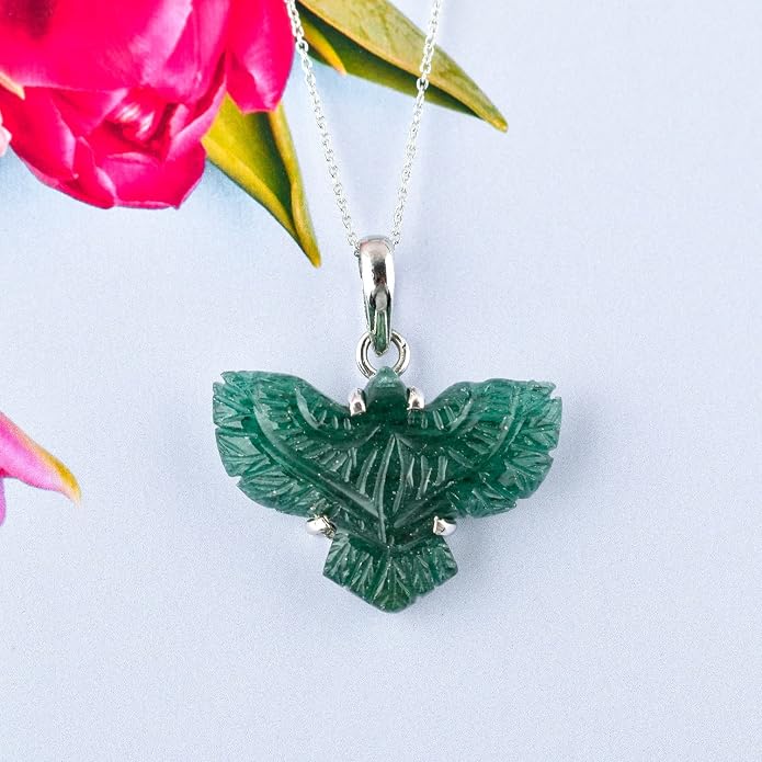 Natural Gemstone Pendant Necklace for Women Handmade Birthstone Healing Crystal Jewelry Chain 20" Stone Birthday Christmas Wedding Gifts for Her