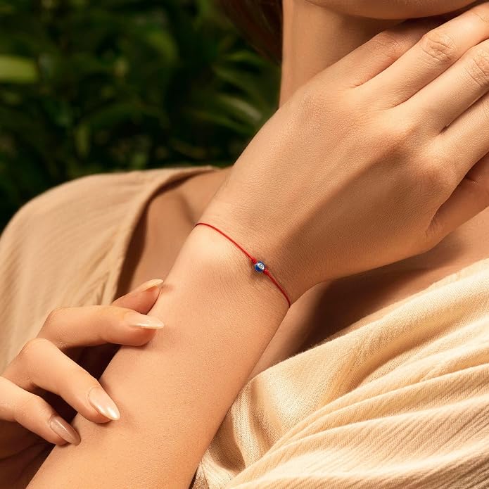 KARMA AND LUCK Red String Bracelet for Women, Evil Eye Protection Bracelet, Adjustable Drawstring 5 to 8’’, Spiritual Lucky Bracelet for Protection, Handmade