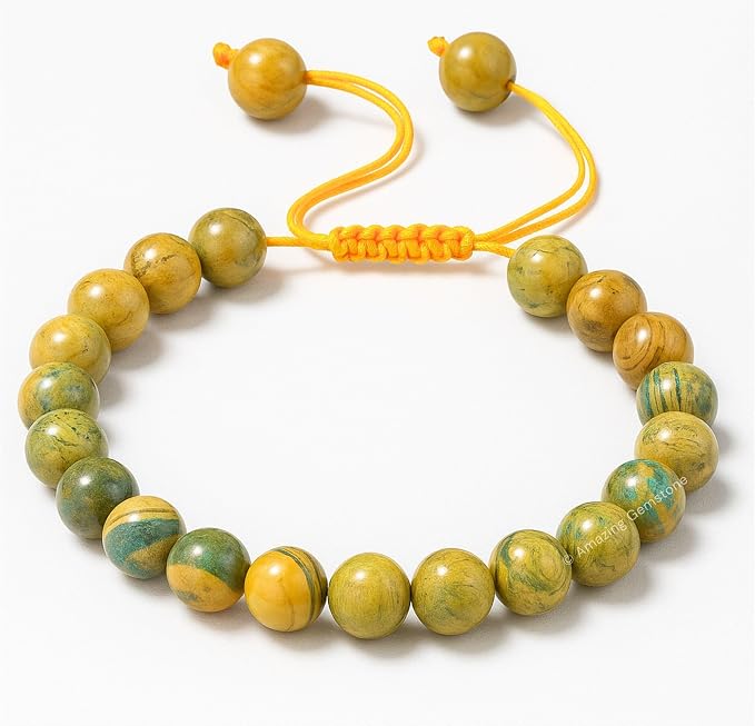 Amazing Gemstone Muscovite Bracelet for Women Men's Gifts - Protection Healing Crystal Bracelet - 8mm Gemstones Beaded Adjustable Bracelet Pulseras para Hombres Mujer Stocking Stuffers