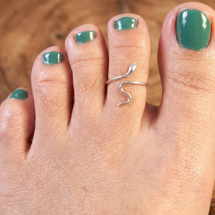 Sterling Silver Toe Ring, Handmade Adjustable Open Band, Minimalist Dainty Summer Beach Foot Jewelry for Women, Can Be Worn as Knuckle or Pinky Ring