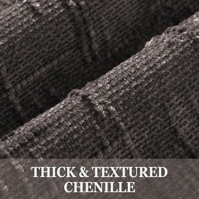 decorUhome Textured Chenille Throw Pillow Covers 12x20 Set of 2 Dark Brown | Fall Modern Farmhouse Soft Cozy Slubby Couch Pillow Cases Boho Decorative Pillow Cases for Bed Sofa Living Room Home Decor