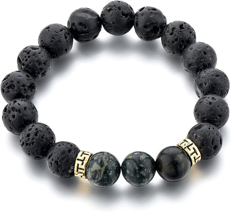 Lava Rock & Chakra Beaded Stone Bracelet Essential Oil Diffuser for Aromatherapy Small 3-6