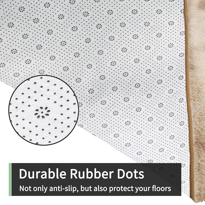 Sour Lemon 8x10 Area Rugs for Bedroom, Living Room Fluffy Rug, Large Area Rug Shag Shaggy Carpet Soft Plush Furry Bedside Rugs, Machine Washable Area Rugs for Kids Girls Boys Home Decor Anti Slip