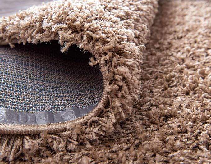 Unique Loom Solid Shag Collection Area Rug (3' 1" x 5' 3" Rectangle, Sandy Brown)