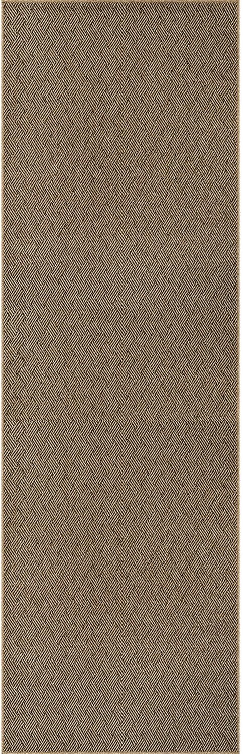 Luul Home Easy Jute Rugs 2x7 Herringbone Natural Color Living Room Indoor Outdoor Runner Rug for Patio and Kitchen Rug High Traffic Washable Easy to Clean Solid Boho Woven Design Carpet (2 x 7)