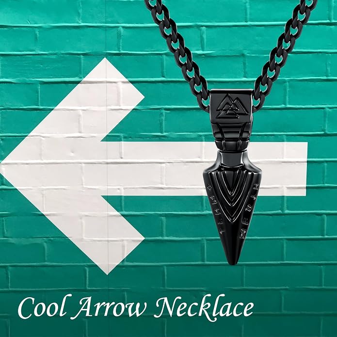 URONE Men Viking Pendant Necklace Sterling Silver Norse Viking Jewelry