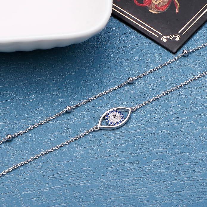 Alphm Anklet for Women S925 Sterling Silver Adjustable Plus Foot Plus Ankle Bracelet Jewelry