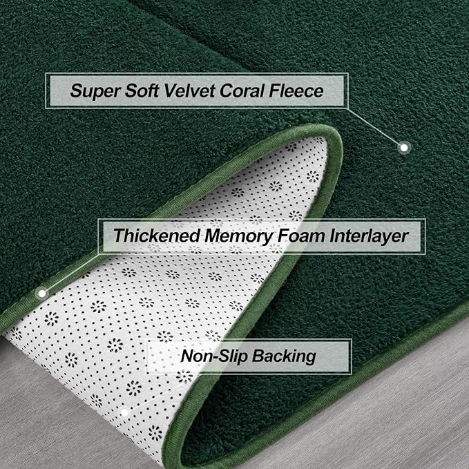 Gifeas Ultra Soft Round Area Rugs for Living Room Bedroom, 6x6 Feet Deep Green Thickened Memory Foam Modern Indoor Circle Carpets, Non-Slip Comfy Circular Rug for Boys Girls Nursery Room Home Decor