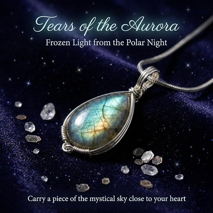 Natural Faceted Labradorite Pendant Necklace – Unique Stone of Magic & Transformation, Iridescent Flash Gemstone Jewelry, Handmade Healing Crystal Gift for Women, Birthday, Anniversary, Spiritual Awakening & Intuition