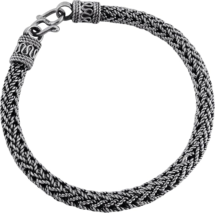 FashionJunkie4Life Sterling Silver and Stainless Steel Chain Link Charm Bracelets