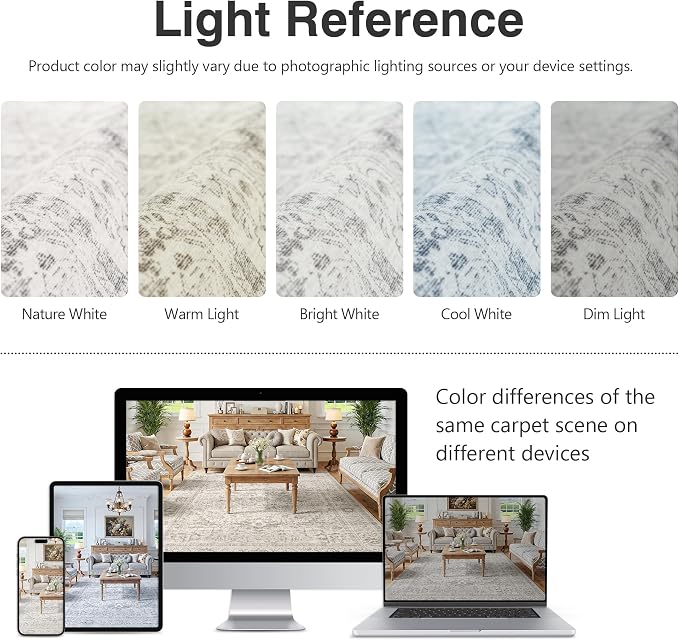 FMFUNCTEX 6x9 Washable Area Rug Grey Vintage Neutral Distressed Oriental Large Non Slip Carpet for Living Room Bedroom Soft Low Pile Indoor Gray Retro Throw Rug for Dining Room Kitchen Office Nursery