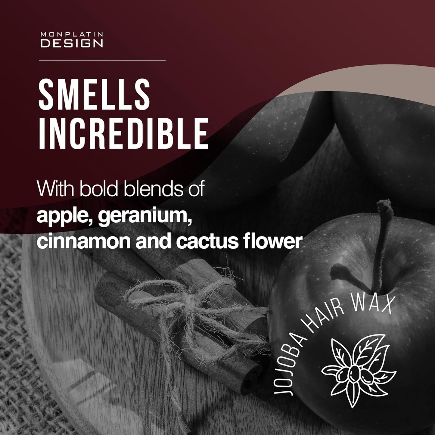 Mon Platin Professional Hair Styling Wax - Jojoba Crystal High Sheen, Strong Hold for Men & Women, Daily Use Hair Creme with Grapefruit Scent - 250 ml