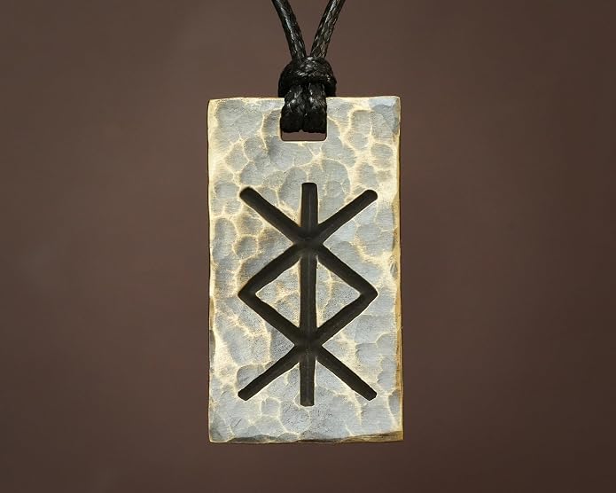 Baldur Jewelry - Elder Futhark Bind Protection Rune Necklace - Talisman Pendant Amulet - Viking Runes Norse Jewelry - Viking Jewelry for Men Women - Gifts for Men