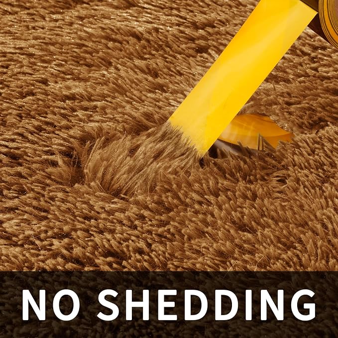 Sour Lemon 8x10 Area Rugs for Bedroom Living Room, Large Fluffy Shag Rug | Shaggy Carpet, Soft Plush Furry Bedside Rugs, Anti Slip,Washable Area Modern Rugs Floor Mat for Kids Girls Boys Living Room