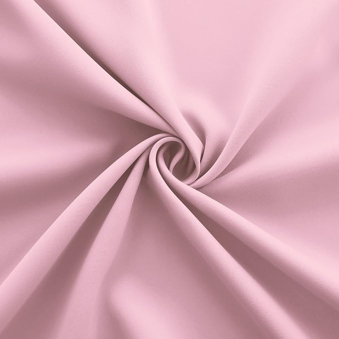 Pink Curtains 63 Inch Length for Baby Girls Nursery Decor,2 Panel Sets Pair Thick Room Darkening Heat Light Blocking Grommet Thermal Insulated Blackout Curtain for Bedroom Girls 52x63 Inches Long