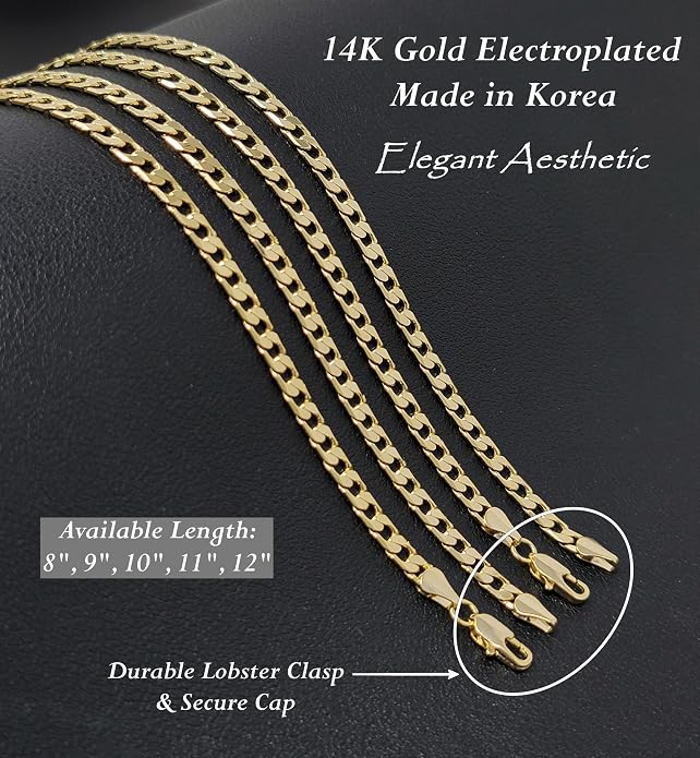 Gold Electroplated Anklet, Made in Korea