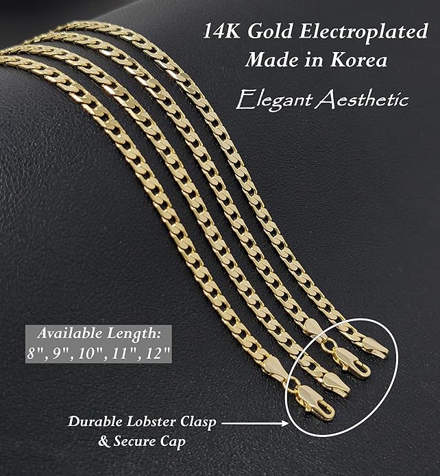 Gold Electroplated Anklet, Made in Korea