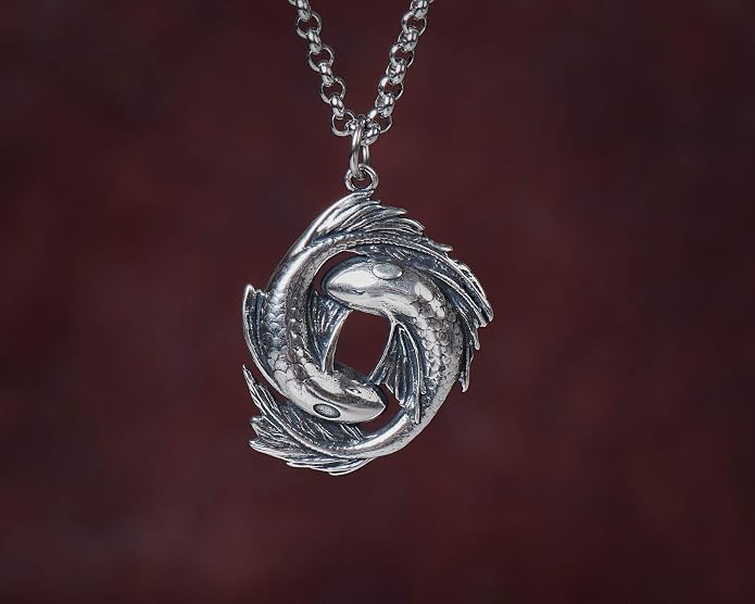 Yin Yang Necklace For Men Ancient Looking High Quality Pendant Jewelry - Yin Yang Gifts - Viking Jewelry for Men