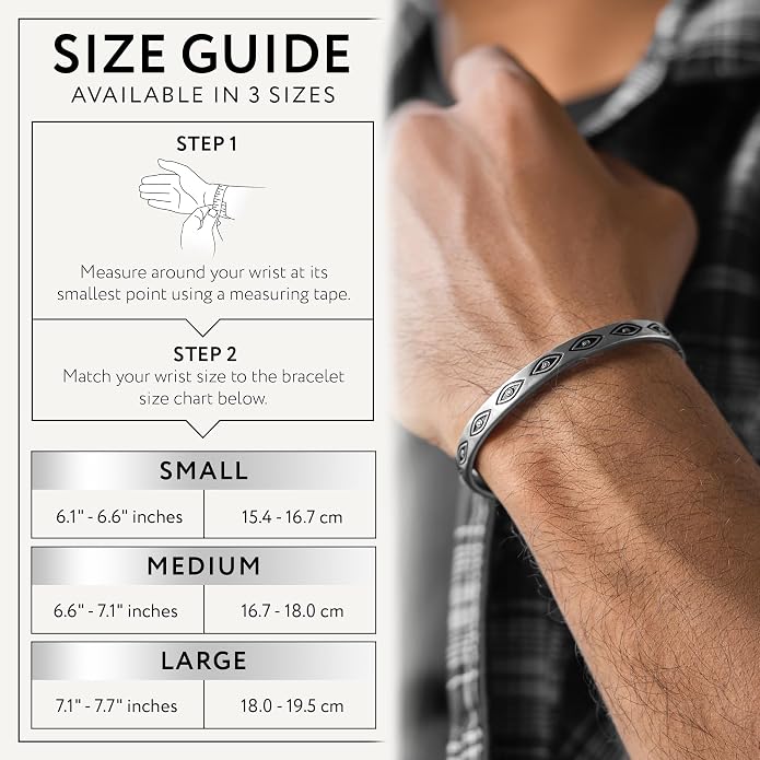Cuff Bracelet for Men Premium Stainless Steel Mens Bangle Bracelets Silver Cuff Bracelet Waterproof & Non-Tarnish Minimal Western Bracelet