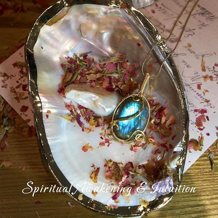Natural Faceted Labradorite Pendant Necklace – Unique Stone of Magic & Transformation, Iridescent Flash Gemstone Jewelry, Handmade Healing Crystal Gift for Women, Birthday, Anniversary, Spiritual Awakening & Intuition