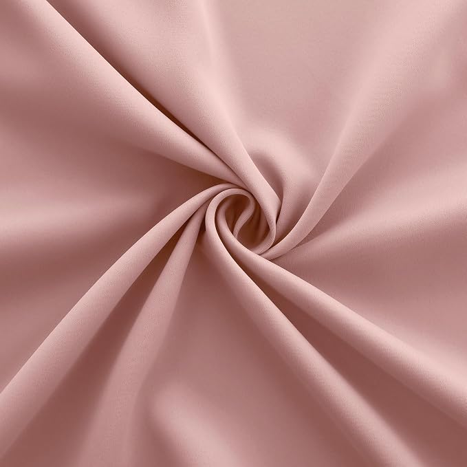 KOUFALL Blush Pink Blackout Curtains for Girls Bedroom, Nursery Curtains Girl, Teen Girl Room Decor, Dusty Pink Pretty Shabby Chic Curtains for Living Room 84 Inch Long 2 Panels