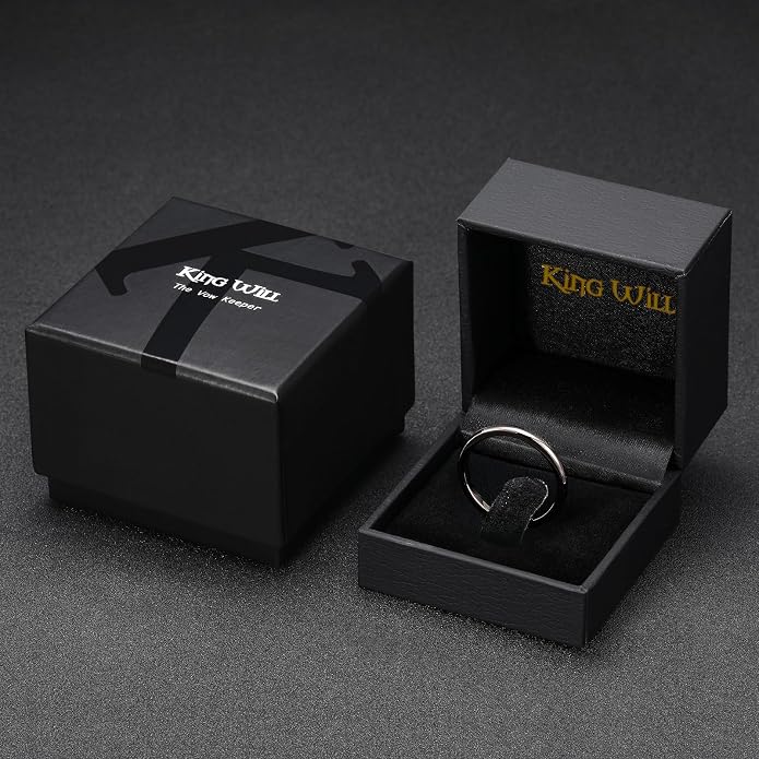 King Will Tungsten Carbide Wedding Band for Men Women Promise Rings for Couples Domed High Polish