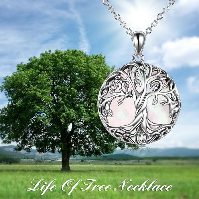 WINNICACA Tree of Life Gifts for Women 925 Sterling Silver Tree of Life Celtic Pendant Necklace Family Irish Jewelry Gifts for Women Wife Girlfriend Anniversary Birthday Gift