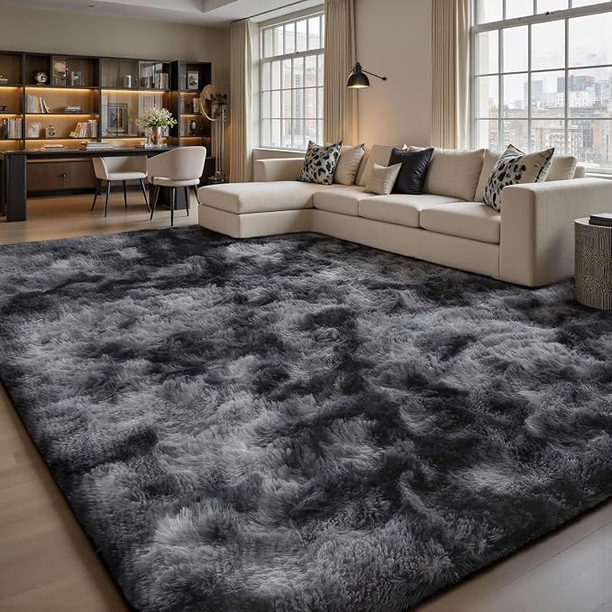 Sour Lemon 5x7 Area Rugs, Large Area Rug 5 x7, Washable Area Rugs, Bedroom Area Rug Shag Shaggy Carpet Soft Plush Furry Bedside Fluffy Rug for Living Room Kids Girls Boys Home Decor Anti Slip