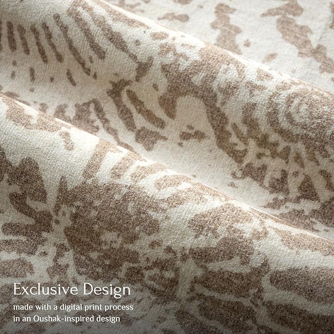 BLISSA Taupe Modern 5x7 Area Rug - Ultra-Thin Washable Living Room Rug, Soft Non-Slip Geometric Neutral Abstract Rugs for Bedroom Kid Room Nursery Playroom Foyer Dining Room Rugs for Under Table