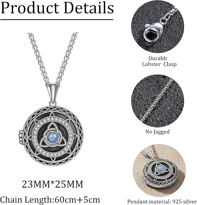 925 Sterling Silver Necklace for Men Women, Birthday Keepsake Jewelry Gifts for Mom Dad Friend