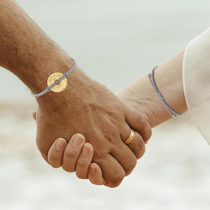 HOBBY OF KINGS Good Luck Coin Bracelet | 18k Gold Plated Wristband | Handmade Jewelry for Collectors and History Lovers