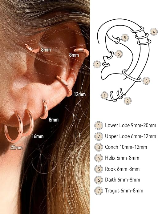 FaithHeart 925 Sterling Silver Post Huggie Hoop Earrings for Women, Silver Small Hoop Earring, Hypoallergenic Cartilage Earrings for Women