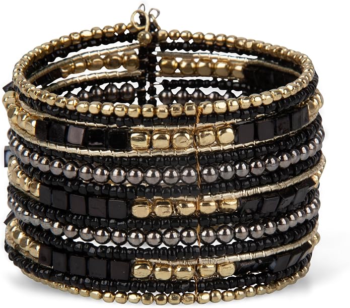 SPUNKYsoul Cuff Bracelets for Women Collection - Adjustable, Stylish Boho Inspired Beaded Bracelets, Trendy Stackable Beads, Ideal for Everyday Wear & Special Occasions
