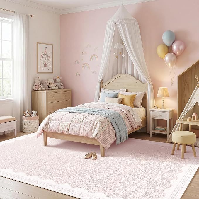 GarveeHome Scalloped Rug