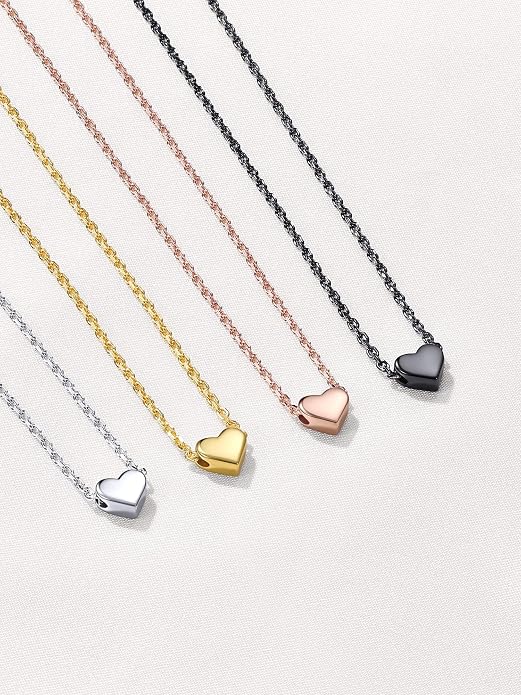 ChicSilver 925 Sterling Silver Heart Initial Necklaces for Women -Dainty Personalized Heart Pendant Letter Alphabet Necklace for Women