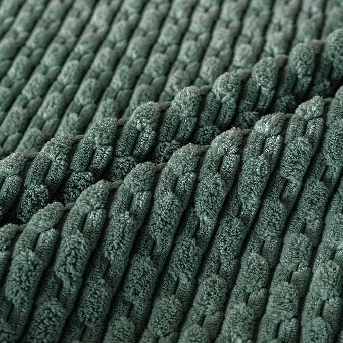 Set of 4 Teal Green Decorative Throw Pillow Covers 16x16 Inch Corduroy Pillow Covers for Bed Couch Sofa Living Room Soft Square Cushion Cases